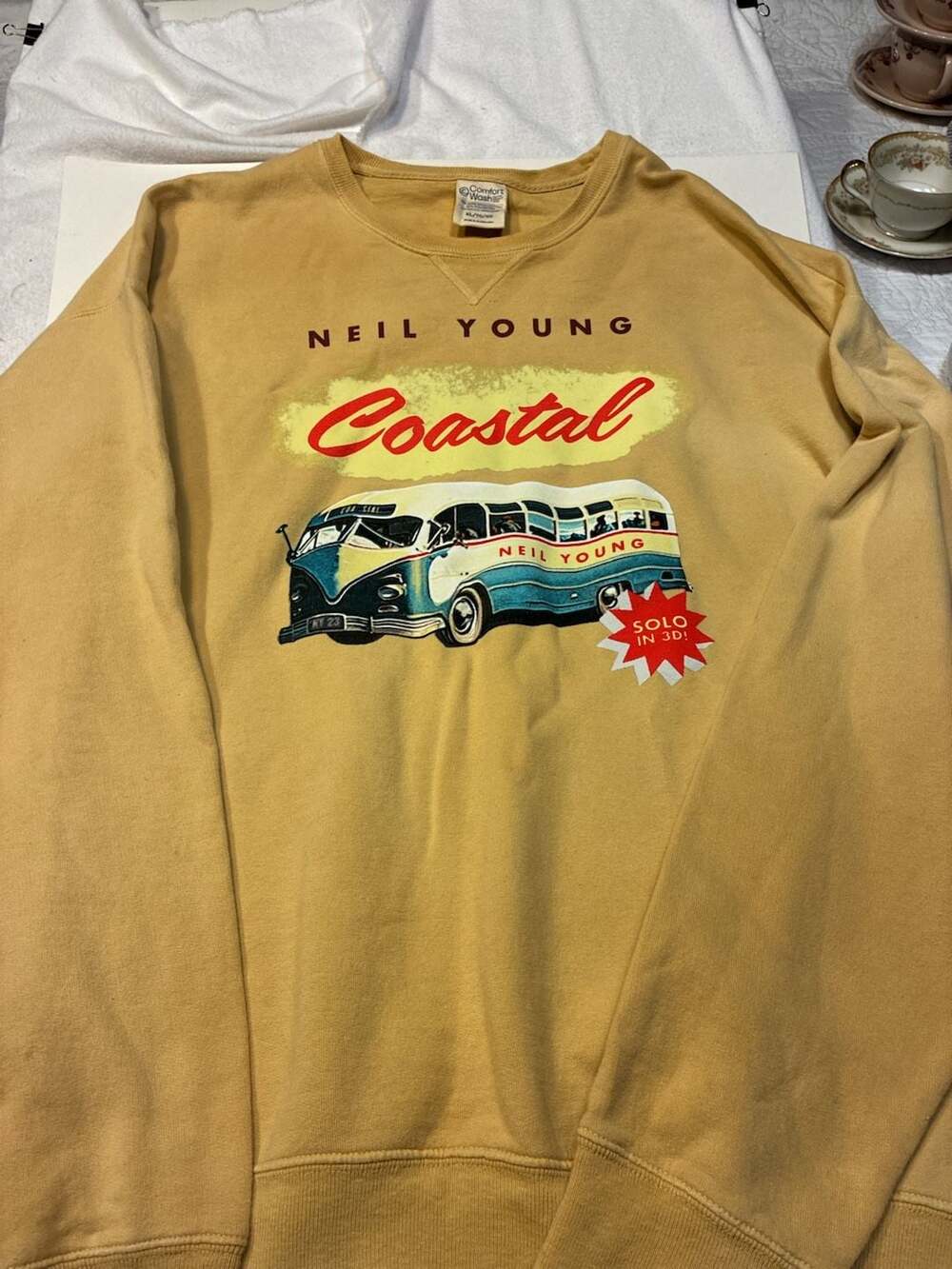 Neil Young Coastal Tour Solo in 3D Graphic Crewneck Sweatshirt